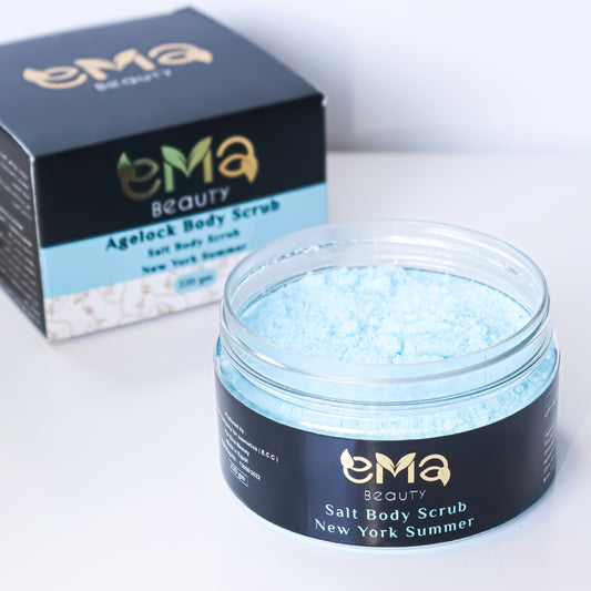 املاح تقشير الجسم برائحة الصيف